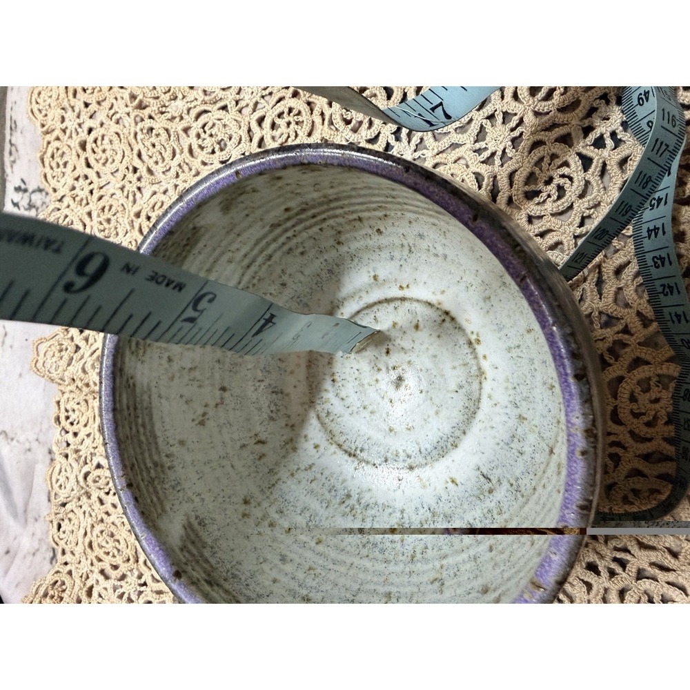 Handmade Studio Pottery Stoneware Bowl | Signed Artisan Ceramic | Blue Speckled - Picture 7 of 7
